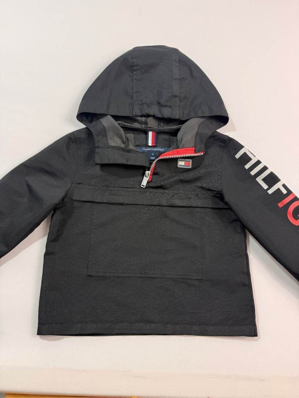 Tommy Hilfiger Black Anorak Pullover Jacket Size 4T